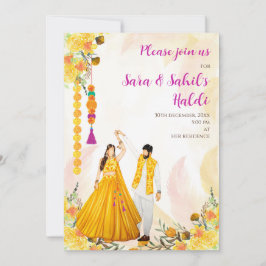 Convites de Haldi e convites de casamento hindu