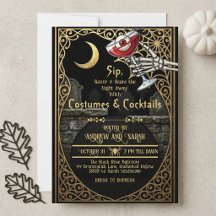 Convites de Halloween Adultos & Coquetéis Crescent