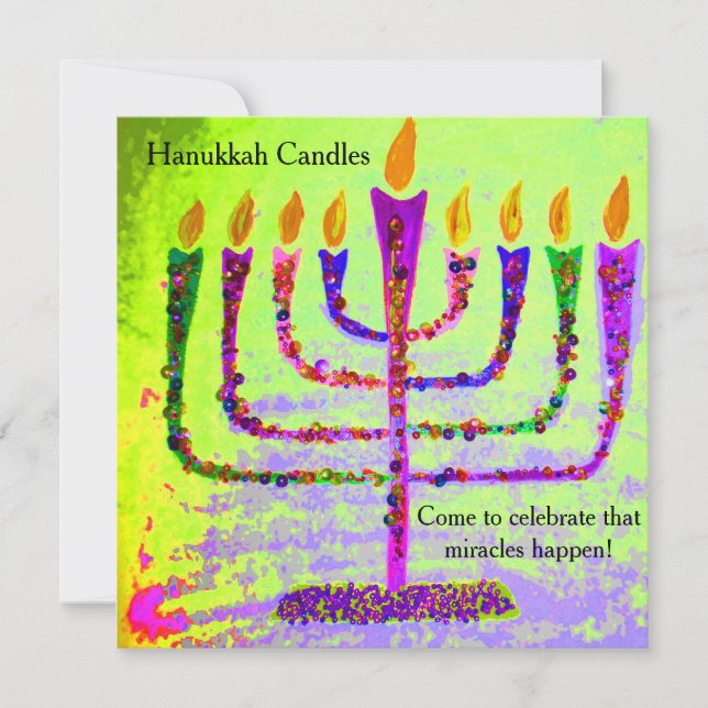 Convites de Hanukkah (Frente)