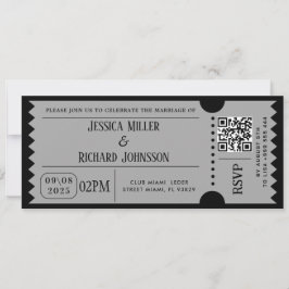 Convites de ingressos para festa Black And Wait