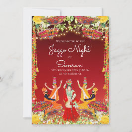 Convites de Jaggo de casamento como convites de Ja