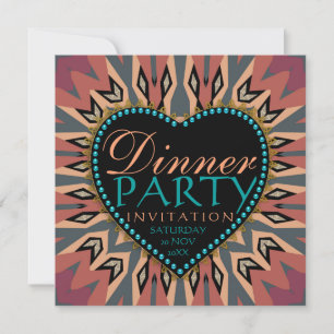 Convites de Jantar com Amor Boêmio Terroso