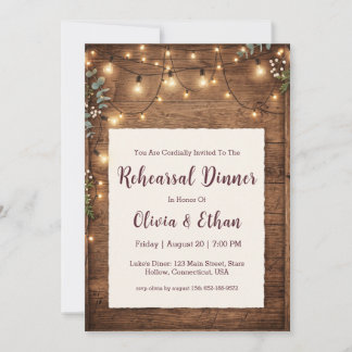 convites de jantar de ensaio de casamento de madei