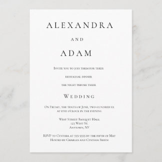 Convites de janto simples e elegantes