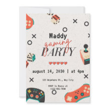 Convites De Jogo De Vídeo Para Festa de aniversári