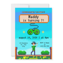 Convites De Jogo De Vídeo Para Festa de aniversári