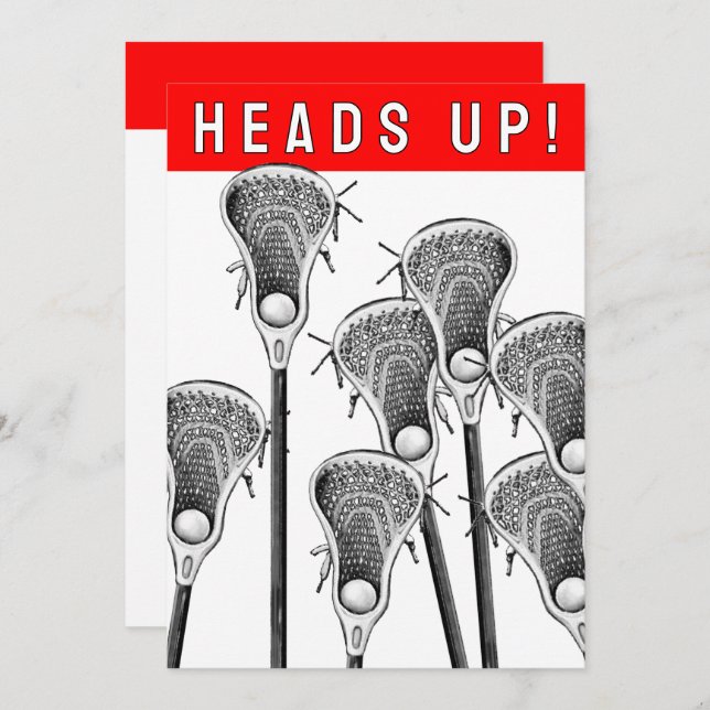 Convites de Lacrosse (Frente/Verso)