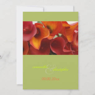 CONVITES DE LILY CALLA DE ORANGE BURNT PixDezines