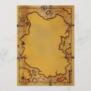 Convites de Mapa do Tesouro Pirata