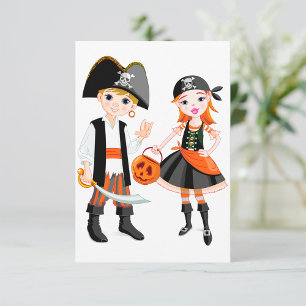Convites de Menino e Menina Piratas