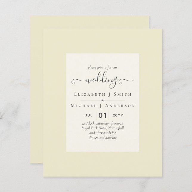 CONVITES DE MORTE ORÇAMENTAL - Script minimalista (Frente/Verso)