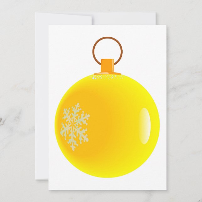 Convites de Natal Amarelo. (Frente)
