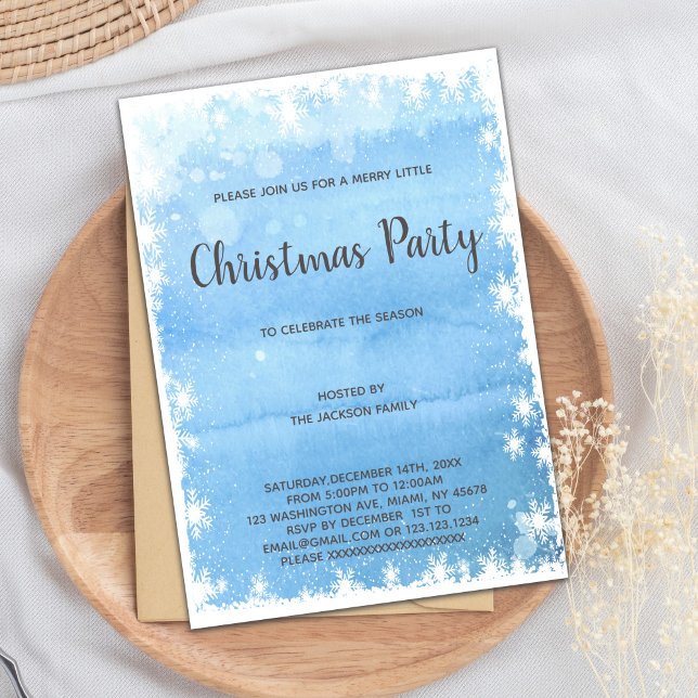 Convites de Natal Azul (Blue Christmas Invitations)