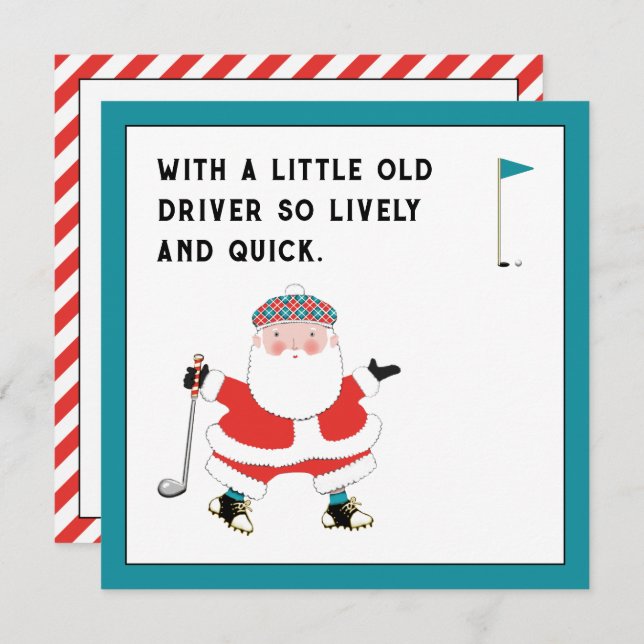 Convites de Natal de Golfe (Frente/Verso)