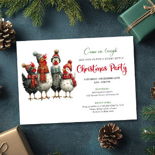 Convites de Natal em Aquarela para Festa com Galin