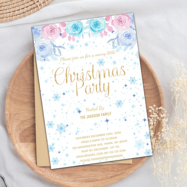 Convites de Natal Florais (Floral Christmas Christmas Invitations)