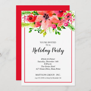 Convites de Natal Floral