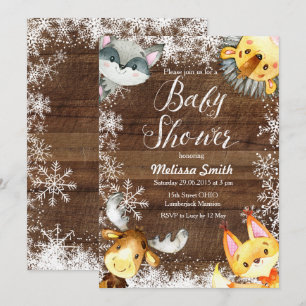 Convites de Natal Russos para Bebê da Woodland