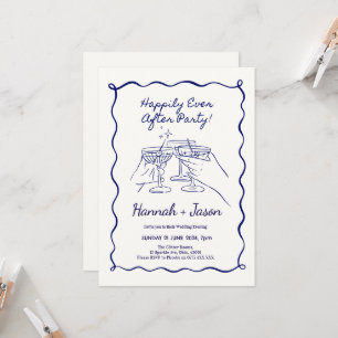 Convites de Noite de Casamento Divertidos Ilustrad