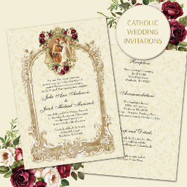CONVITES DE NOIVADO FLORAL VINTAGE CATÓLICO