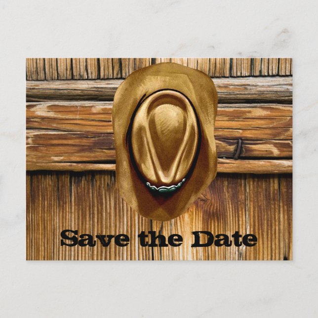 Convites de Noivado Western Save the Date (Frente)