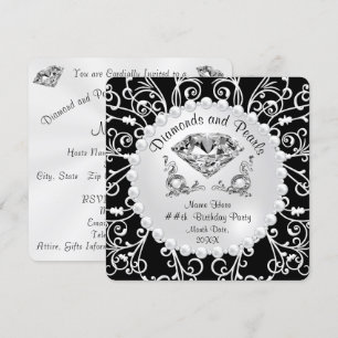 Convites de Ouros Personalizados e Pérolas