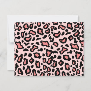 Convites de padrão-leopardo rosa