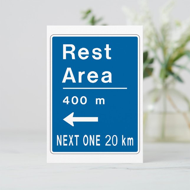Convites de Placas de Estrada de Área de Descanso (Criador carregado)