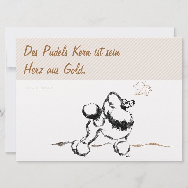 Convites de Poodle (Frente)