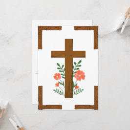 convites de primeira comunhão botânico cruzado