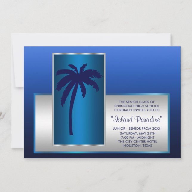 Convites de Prom de Praia Tropical (Frente)