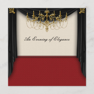 Convites de Prom Glitz Glamour Black Tie