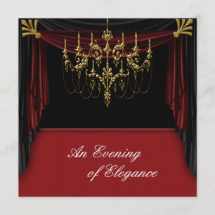 Convites de Prom Glitz Glamour Black Tie