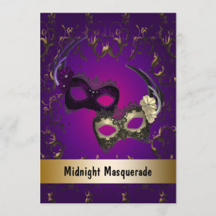 Convites de Prom Mardi Gras Máscaras