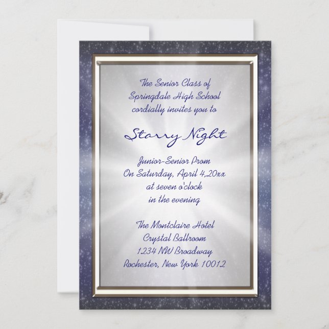 Convites de Prom Starry Night (Frente)