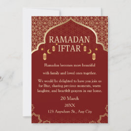Convites de Ramadan Mubarak – Iftar Familiar Elega