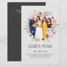 Convites de Recepção de Casamento com Foto em Alta