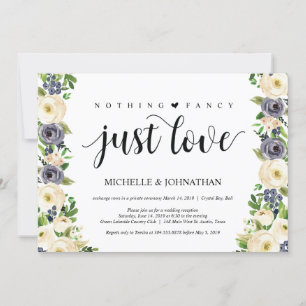 Convites de Recepção de Casamento Floral Elegância