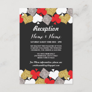 Convites de Recepção de Casamento Las Vegas Casino
