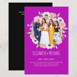 Convites de Recepção de Casamento PHOTO Tendência