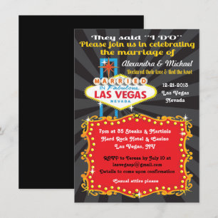 Convites de Recepção de Casamento Pós Las Vegas