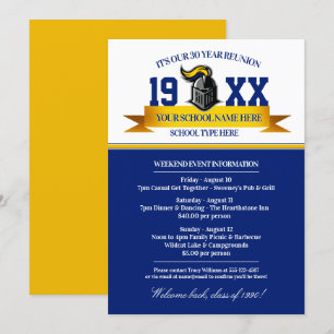 Convites de Reunião de Classe de Banner Mascot