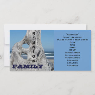 Convites de Reunião Familiar praia Oceana Ondas Az