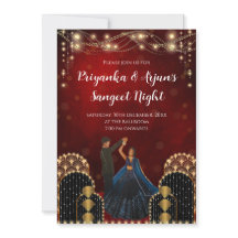 Convites de Sangeet indiano digital convida