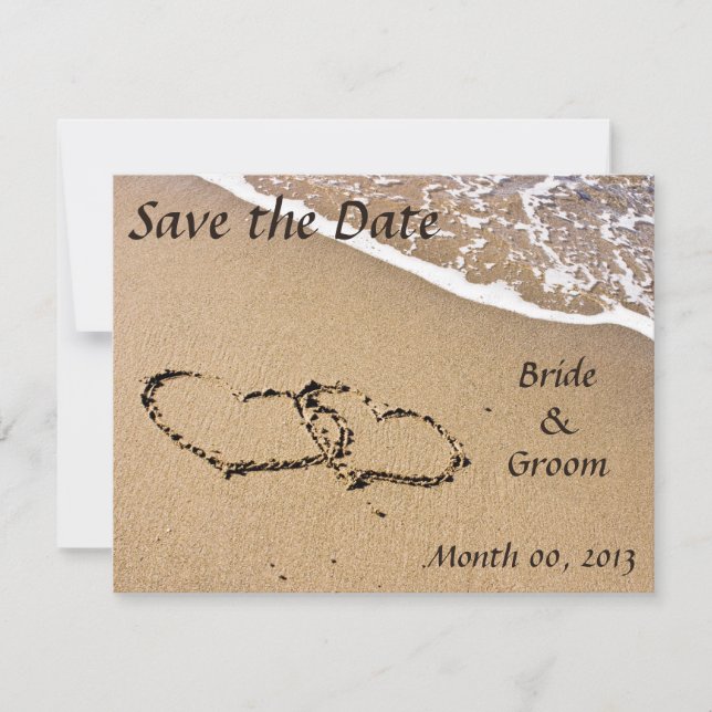 Convites de Save the Date de casamento na praia (Frente)