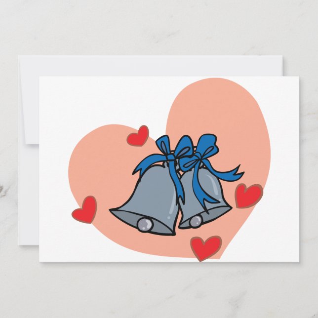 Convites de Sinos de Casamento (Frente)