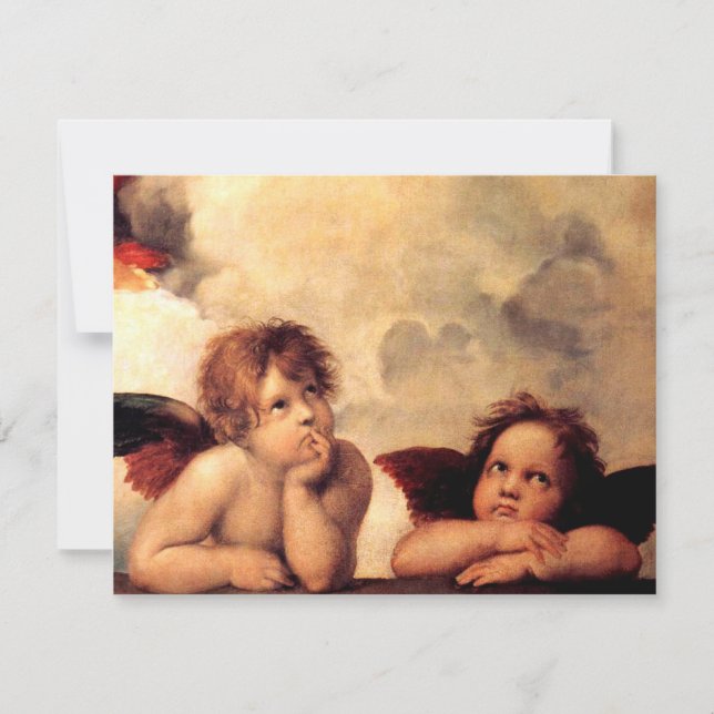 Convites de Sistine Madonna dos querubins de (Frente)