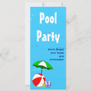 Convites de tema de natação para festa de piscina