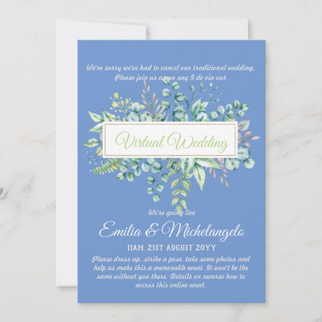 Convites de Transmissão Ao Vivo de Chat de Vídeo d (Frente)