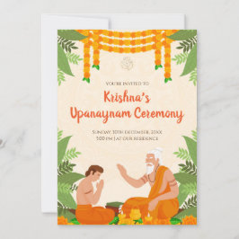 Convites de Upanayanam Convites de Cerimônia de Th